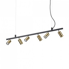 Подвесной светильник Ideal Lux DYNAMITE SP6 OTTONE SATINATO 244648