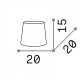 Абажур Ideal Lux SET UP PARALUME CONO D20 BEIGE 260082