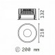 Точковий світильник Ideal Lux Off fi d200 42w 4000k 266541