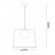 Подвесной светильник Ideal Lux FADE SP1 AMBRA 271316
