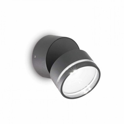 Бра Ideal Lux OMEGA AP ROUND ANTRACITE 4000K 285467