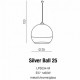 Подвесной светильник AZzardo SILVER BALL 25 AZ0733