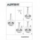 Люстра AZzardo BAROCO 6 BLACK PENDANT AZ1379