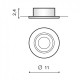 Точковий світильник AZzardo REMO 1 DOWNLIGHT ALU (без рефлектора) AZ1729