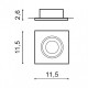 Точковий світильник AZzardo HUGO 1 DOWNLIGHT ALUMINIUM (без рефлектора) AZ1733