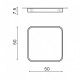Потолочный светильник AZzardo QUADRO 50 LED CCT SILVER AZ2758