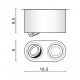 Точечный светильник AZzardo BRANT 2 IP44 WHITE AZ2816
