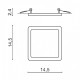 Точечный светильник AZzardo SLIM 15 SQUARE 3000K IP44 BLACK AZ2836