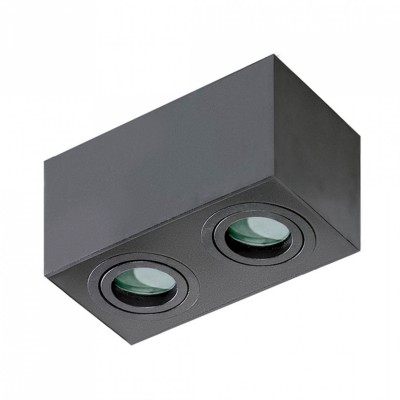 Точковий світильник AZzardo BRANT 2 SQUARE IP44 BLACK AZ2879