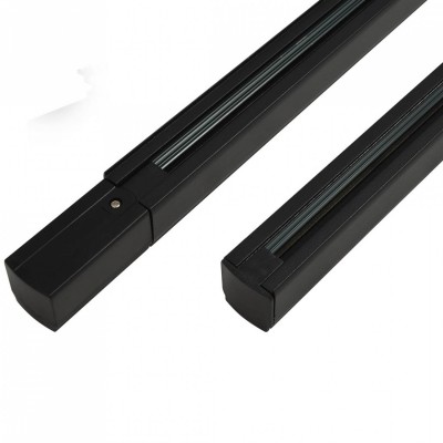 Трековый шинопровод AZzardo TRACK SET 2M END POWER END CAP BLACK AZ2992