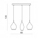 Подвесной светильник AZzardo AMBER MILANO 3 CLEAR AZ3075