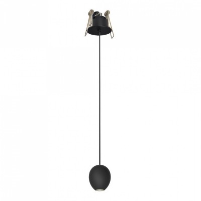 Підвісний світильник AZzardo OVUM 1 PENDANT DOWNLIGHT BLACK AZ3096