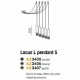 Підвісний світильник AZzardo LOCUS L PENDANT 5 WHITE AZ3406