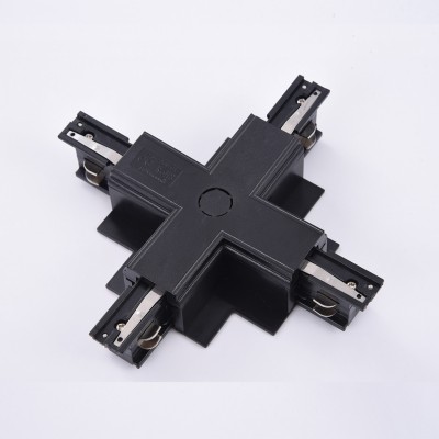 Конектор AZzardo TRACK 3LINE X CONNECTOR GIPS BK AZ4302