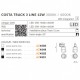 Трековий світильник AZzardo COSTA TRACK 3LINE 12W 4000K WH AZ4552