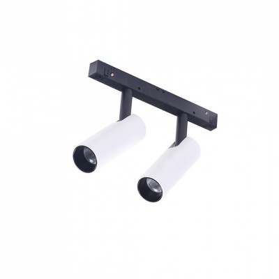 Трековий світильник AZzardo NIKO 2 TRACK MAGNETIC 2x7W 3000K WH/BK AZ4585 Трековий світильник AZzardo NIKO 2 TRACK MAGNETIC 2x7W 3000K WH/BK AZ4585