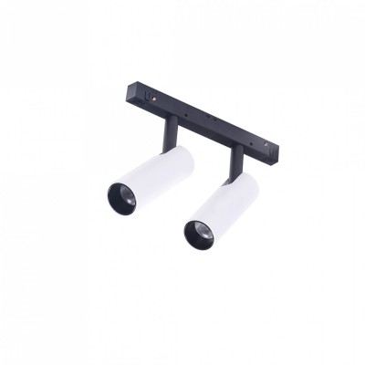 Трековий світильник AZzardo NIKO 2 TRACK MAGNETIC 2x7W 4000K WH/BK AZ4587