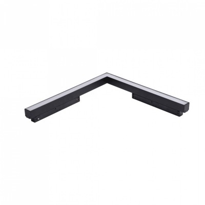 Трековий світильник AZzardo SAGA TRACK MAGNETIC CORNER A 24W MILKY120 3000K BK AZ4613