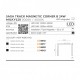 Трековий світильник AZzardo SAGA TRACK MAGNETIC CORNER B 24W MILKY120 3000K WH AZ4618