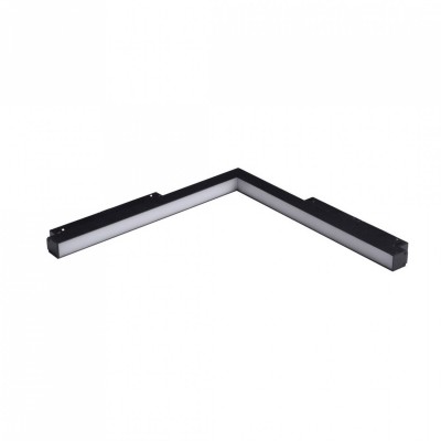 Трековий світильник AZzardo SAGA TRACK MAGNETIC CORNER B 24W MILKY120 4000K BK AZ4619