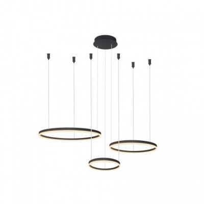 Люстра AZzardo HALO PENDANT 80 60 40 CCT BK AZ4972