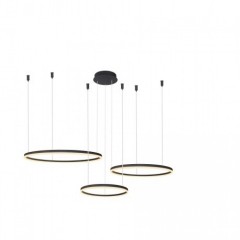 Люстра AZzardo HALO PENDANT 100 80 60 CCT BK AZ4975