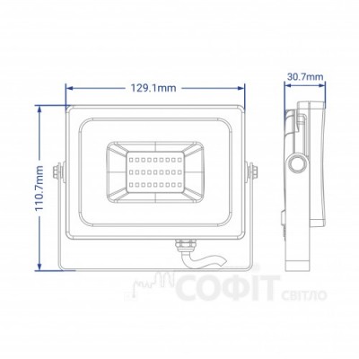 Прожектор світлодіодний LED Feron LL-8030 30W IP65