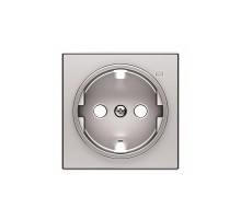 Накладка для розеток с заземлением Schuko LED ABB Sky серебристый, 8588.8 PL