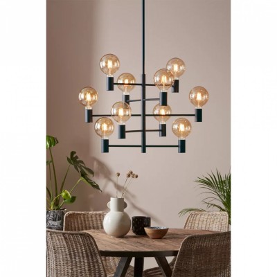 Люстра MarkSlojd Швеция PARIS Pendant 10L Sandy Black 107187