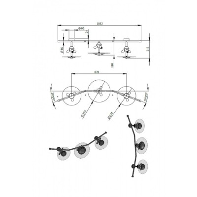 Бра Pikart Sprinkled Glass 3 26889