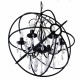 Люстра кованая  Орбита Гироскоп 6 ламп Черный, с хрусталем №2
