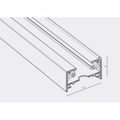 Трековый шинопровод AZzardo TRACK 1LINE 3m WH AZ4734