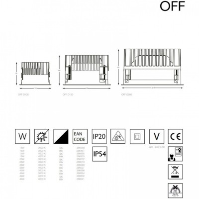 Точечный светильник Ideal Lux Off fi d100 15w 3000k 266497 Точечный светильник Ideal Lux Off fi d100 15w 3000k 266497