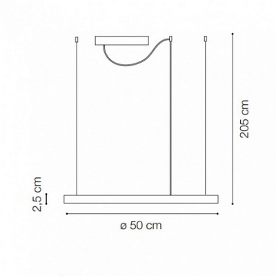 Люстра Ideal Lux ORACLE SLIM SP D50 ROUND WH 4000K 269856