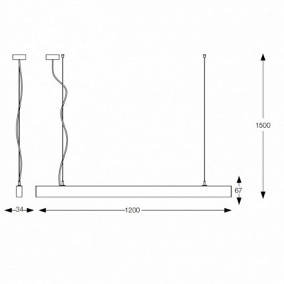 Підвісний світильник Ideal Lux OFFICE SP 4000K WH 271217 Підвісний світильник Ideal Lux OFFICE SP 4000K WH 271217