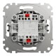 Двоклавішний кнопковий вимикач, без фіксації, алюміній, Sedna Design & Elements SDD113118, Schneider Electric