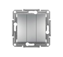 Вимикач 3-Клавішн. алюміній Asfora EPH2100161 Schneider Electric