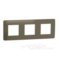 3-постова рамка, бронза/білий, Unica New Studio Metal, NU280650 Schneider Electric