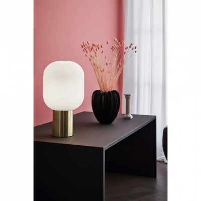 Настільна лампа MarkSlojd Sweden BROOKLYN Table 1L 44cm Brushed Brass/White 107868 Настільна лампа MarkSlojd Sweden BROOKLYN Table 1L 44cm Brushed Brass/White 107868
