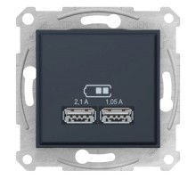 USB-розетка х2 2.1А графіт Sedna SDN2710270 Schneider Electric