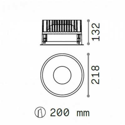 Точковий світильник Ideal Lux Off fi d200 42w 4000k 266541