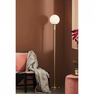 Торшер MarkSlojd Sweden MINNA Floor 1L Brushed Brass/White 106867
