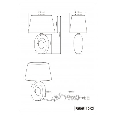 Настольная лампа Trio R50511089 Reality Taba