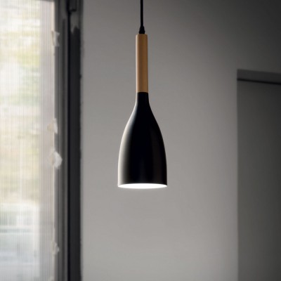 Подвесной светильник Ideal Lux MANHATTAN SP1 NERO 110752 Подвесной светильник Ideal Lux MANHATTAN SP1 NERO 110752