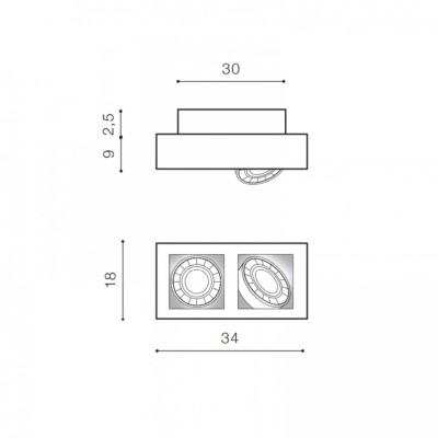 Точечный светильник AZzardo NIKEA 2 ES111 WH AZ4440