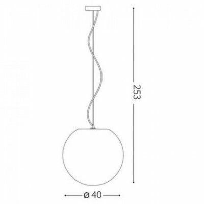 Подвесной светильник Ideal Lux CARTA SP1 D40 226033 Подвесной светильник Ideal Lux CARTA SP1 D40 226033