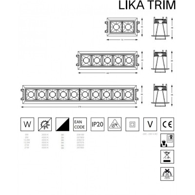 Точковий світильник Ideal Lux LIKA TRIM 06W 4000K 267869 Точковий світильник Ideal Lux LIKA TRIM 06W 4000K 267869