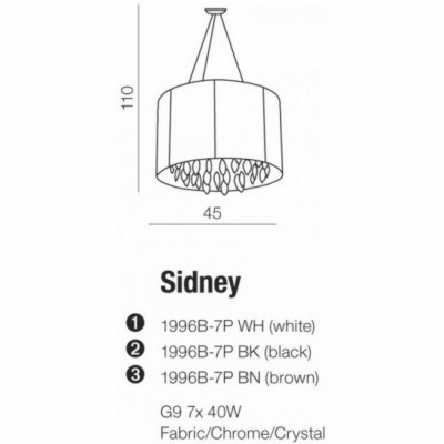 Люстра AZzardo SIDNEY ROUND BROWN AZ0511