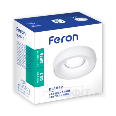 Точечный светильник Feron DL1842 белый хром