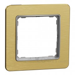 Рамка 1-постовая, матовое золото, Sedna Elements SDD371801, Schneider Electric
